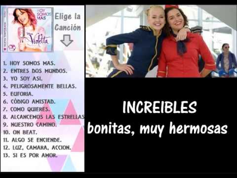 Violetta 2  Peligrosamente Bellas (LETRA) Mercedes Lambre y Alba Rico Navarro