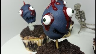 HOW TO MAKE ZOMBIE CAKE POP CUPCAKES