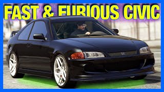 GTA 5 Online : Fast & Furious Honda Civic Customization!! (GTA Online Dinka Kanjo SJ)