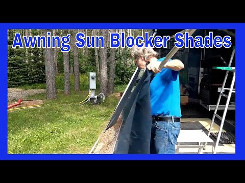 V-43 DIY How to Install & Anchor RV Awning Sun Blocker Shades