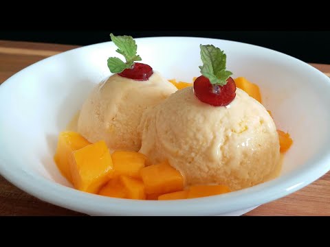 मैंगो आइसक्रीम बनाइए बिना जिलेटिन के  |  Mango Ice cream | Summer special Mango Ice cream