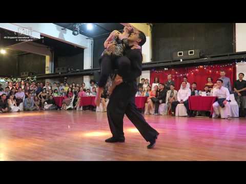  Sabrina Veliz  and  Ruben Veliz  are  dancing  at  Singapore International Tango Festival  in  2016