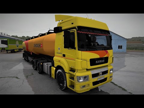 Сложный рейс по перевалу на камазе.Euro Truck Simulator 2.