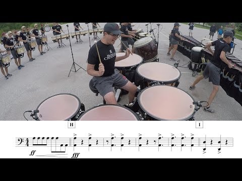 2018 Boston Crusaders Timpani - LEARN THE MUSIC to "Marimba Spiritual"