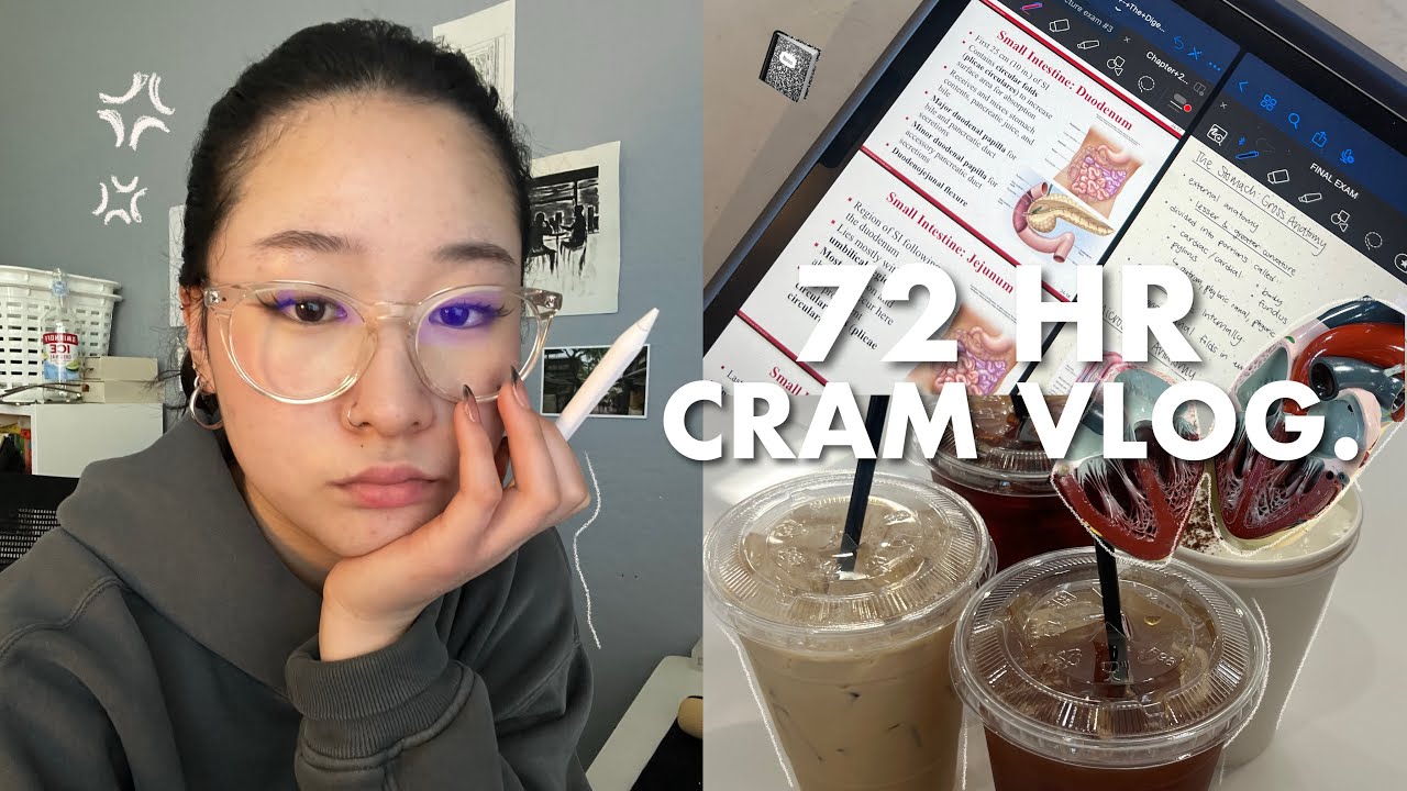 STUDY WITH ME🥲: very REALISTIC exam week (cramming finals)