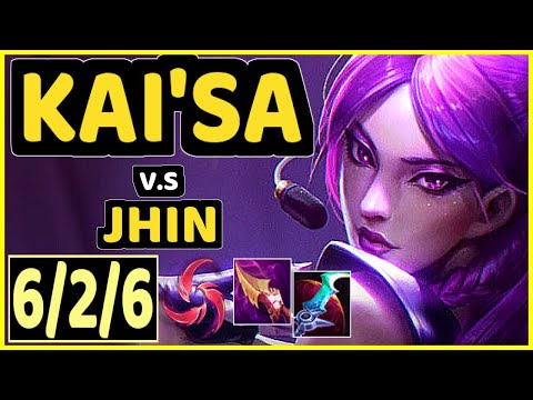 HENA (KAI'SA) vs JHIN - 6/2/6 KDA BOTTOM ADC CHALLENGER GAMEPLAY - KR