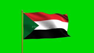 Sudan National Flag | World Countries Flag Series | Green Screen Flag | Royalty Free Footages