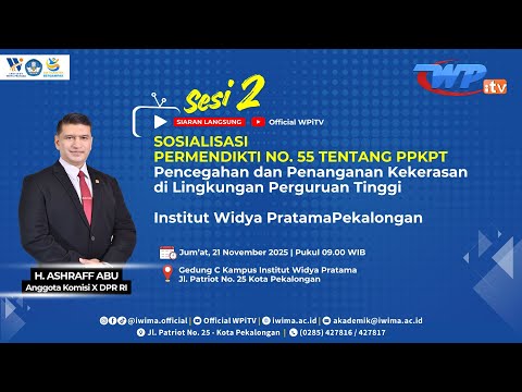 Sesi 2 LIVE Sosialisasi PPKPT Institut Widya Pratama Pekalongan | 21 November 2025