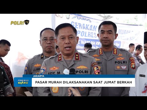 KAKORBINMAS BAHARKAM POLRI TINJAU GERAKAN PANGAN MURAH DI MAKO POLRES JAKARTA BARAT