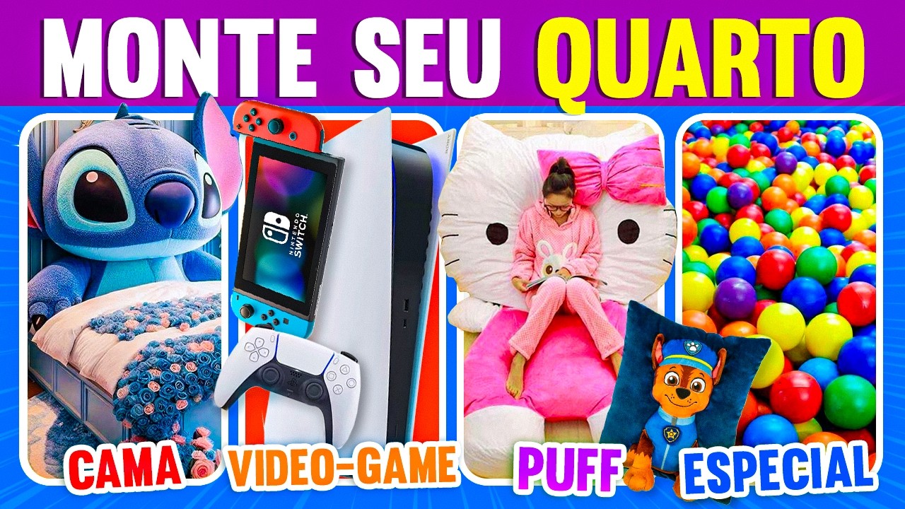 🛏️🧸 MONTE SEU QUARTO DOS SONHOS ✨💭 Jogo das Escolhas