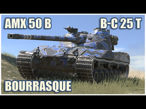 B-C 25 t, Bourrasque & AMX 50 B • WoT Blitz Gameplay