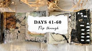 Days 41–60 Flip Through | 100 Days Project + Accordion Art Journal