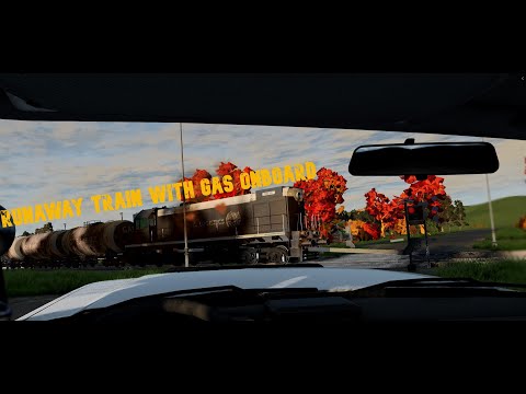 BeamNG Drive Runway Train But with Hazarded Gas Wagons. Can it be Stopped?