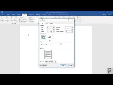 How to set 1 inch Margins in Word