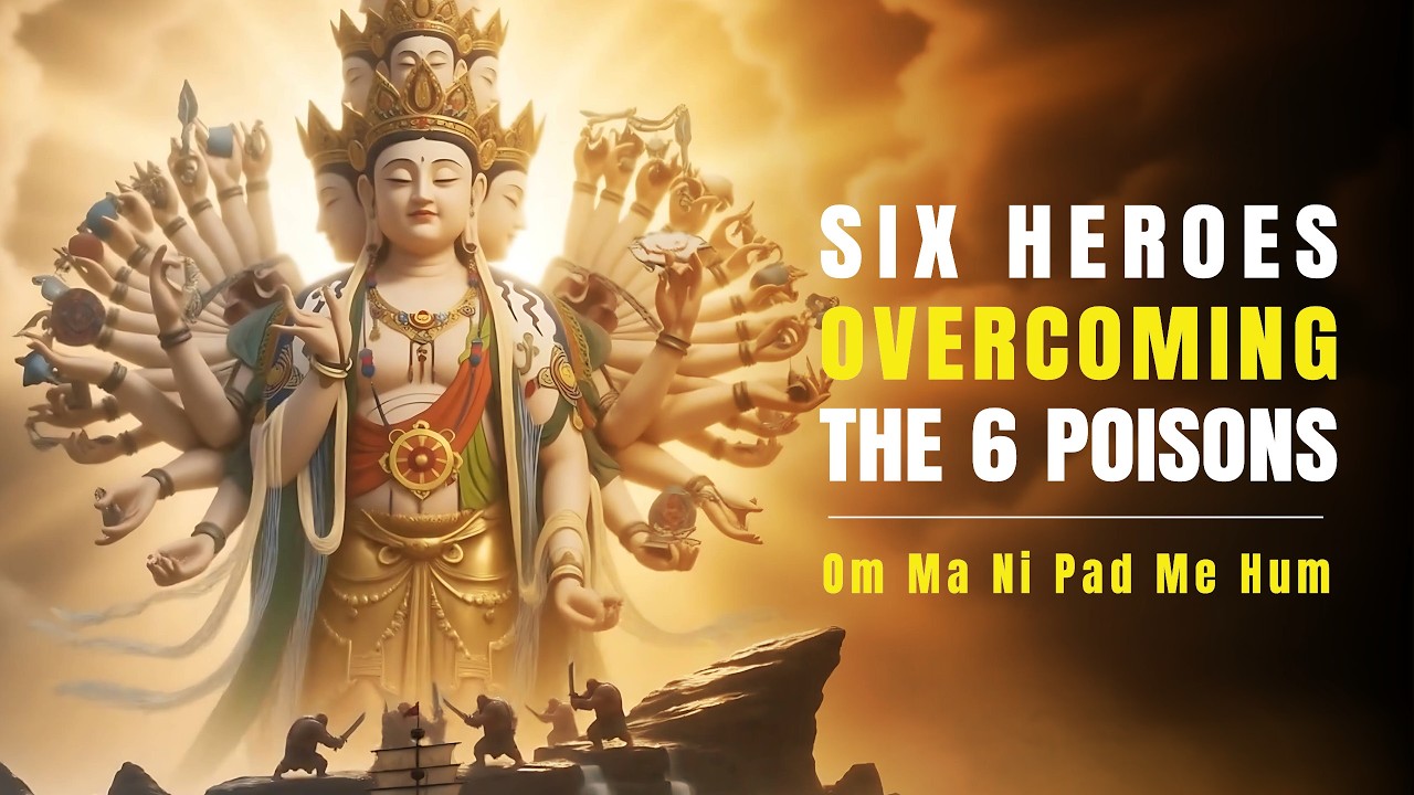 6 Avalokitesvara Heroes Overcoming 6 Poisons withOm Ma Ni Pad Me Hum: Enlightened Odyssey