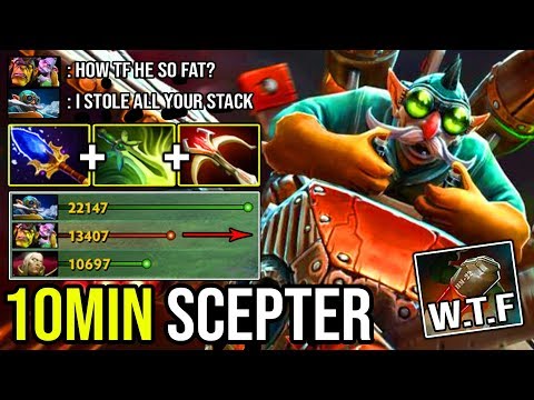 WTF GLOBAL ULTIMATE!!! First ITEM 10 Min Scepter 100% Outfarm Alche NEW Fun Meta Gyrocopter DotA 2