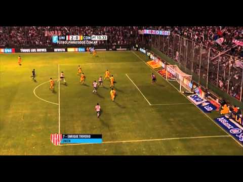 Gol de Triverio. Unión 2 - Crucero 0. Fecha 12. Primera División 2015. FPT.