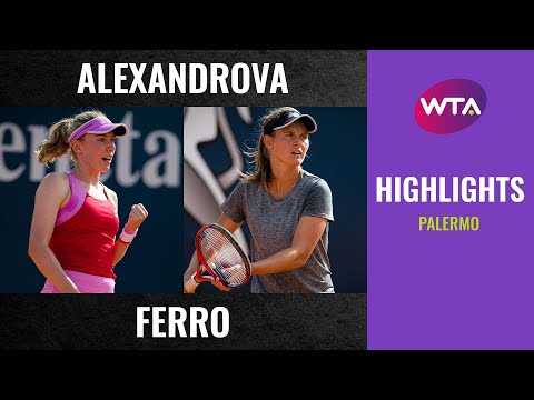 Ekaterina Alexandrova vs. Fiona Ferro | 2020 Palermo Second Round | WTA Highlights