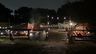 【vlog】桃月園キャンプ場。荒川沿いの河川敷で雨と飯。【自転車キャンプ】