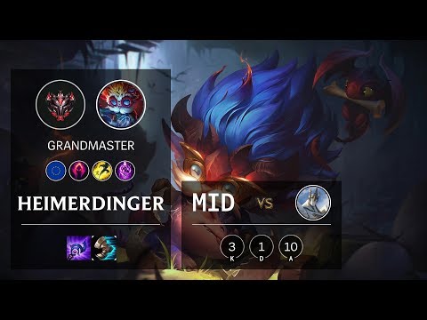 Heimerdinger Mid vs Galio - EUW Grandmaster Patch 10.8