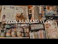 cozy reading vlog ☁️✨ reading + annotating, book shopping & decorating my reading journal 🖋️