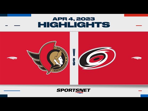 NHL Highlights | Senators vs. Hurricanes - April 4, 2023