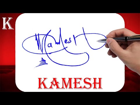 Kamesh Name Signature Style - K Signature Style - Signature Style of My Name Kamesh