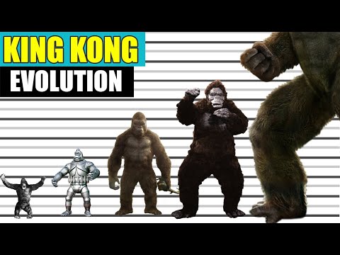 Evolution of King Kong (1933-2021) Size comparison