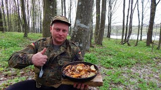 Рыбалка и приготовления пищи на костре
