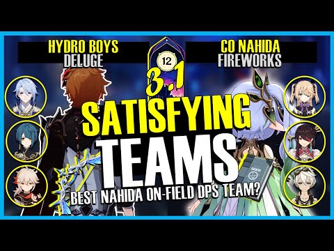 TRY THIS Insane Damage C0 Nahida Fireworks x Satisfying Hydro Deluge 3.1/3.2 Spiral Abyss Floor 12