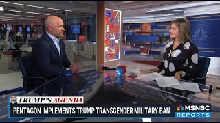 MSNBC: KATY TUR REPORTS - MAY 9, 2025 - HEGSETH'S TRANS PURGE BEGINS