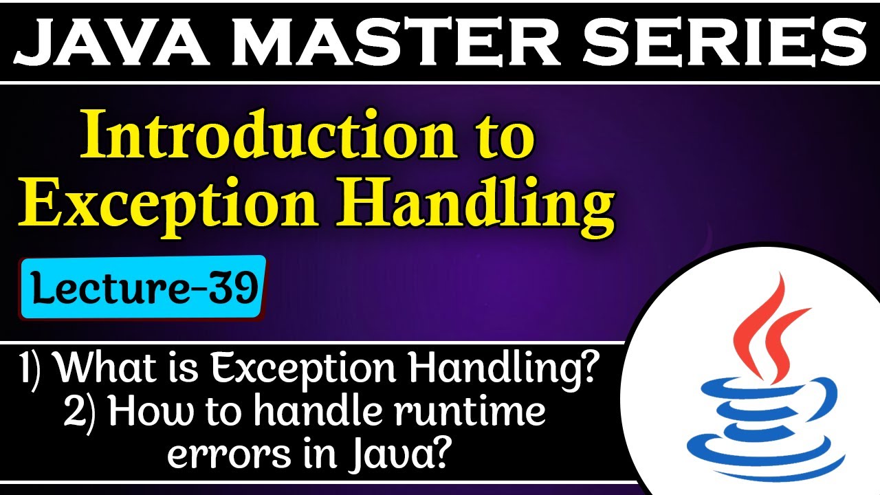 #39 Introduction to Exception Handling in Java | How to handle runtime error in Java? | Tpoint Tech