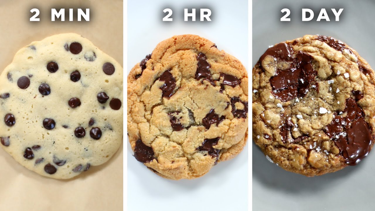 2-Minute Vs. 2-Hour Vs. 2-Day Cookie • Tasty