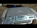 Sony CFD S01 Radio CD And Cassette Player Recorder Silver Stereo Boombox