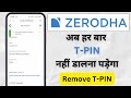 How To Remove T PIN In Zerodha Ll How To Avoid CDSL TPIN While Selling Shares In Zerodha
