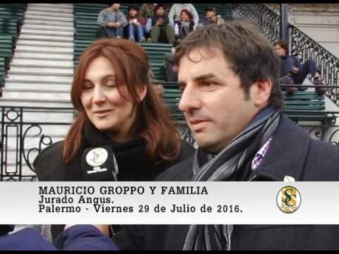 29-07-16 Nota Mauricio Groppo y Familia - Jurado Angus - Palermo 2016.