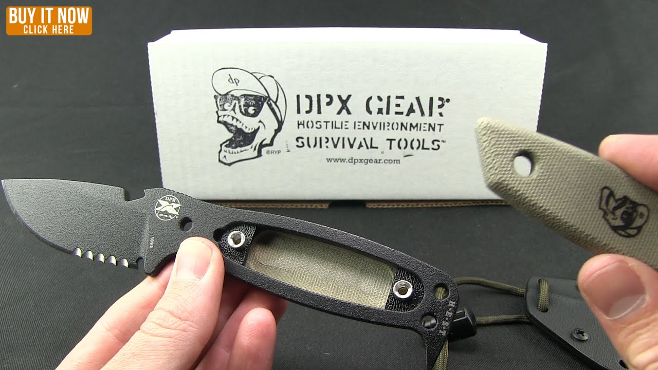 DPx H.E.S.T. Original Fixed Blade Knife Micarta (3.125" OD Green)