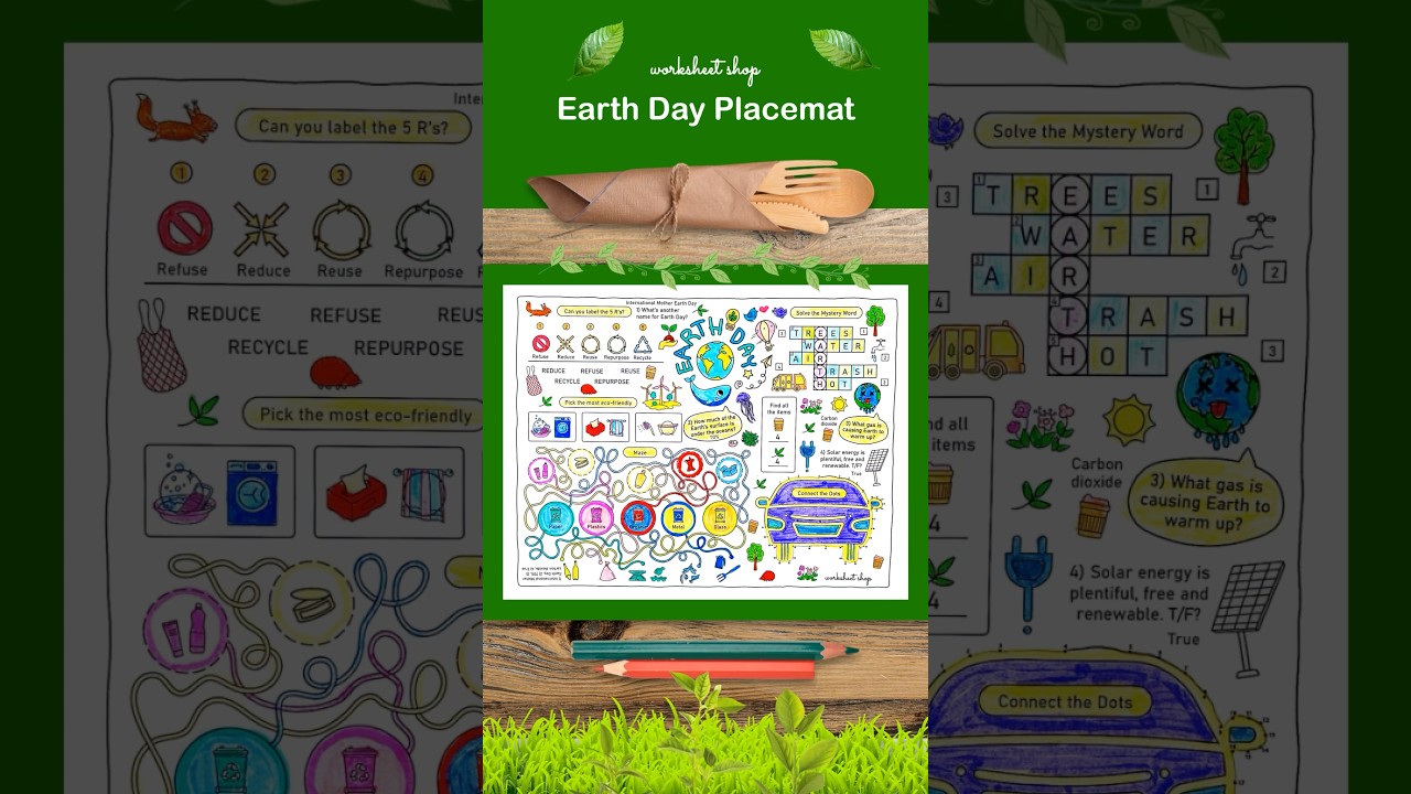 Excite Your Kids For Earth Day! | Free Printable Activity Sheet & Coloring Page! 🌿