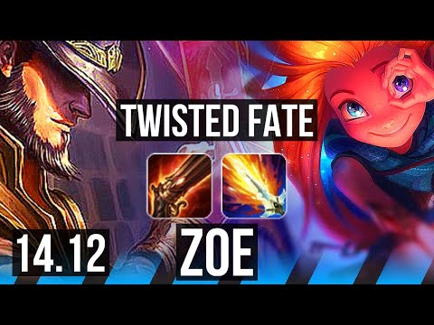 TWISTED FATE vs ZOE (MID) | Rank 4 TF, 6/2/9, 800+ games | VN Grandmaster | 14.12