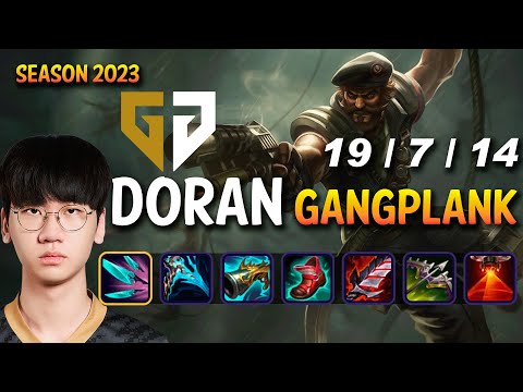 GEN Doran GANGPLANK vs RUMBLE Top - Patch 13.13 KR Ranked