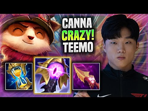 CANNA CRAZY TEEMO GAME IN KR SOLOQ! - T1 Canna Plays Teemo TOP vs Poppy!