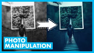 Bridge Out-of-focus Polaroid Photo Manipulation Photoshop Tutorial