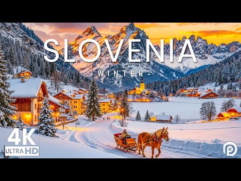 Slovenia 4K – Winter Wonderland: Fairytale Lake Bled, Snowy Alps & Hidden Villages