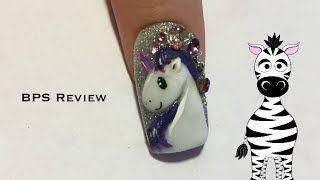3D Unicorn Acrylic Nail Art Deisgn Tutorial | Born Pretty Store Review