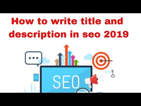 How to write title and description in seo 2019