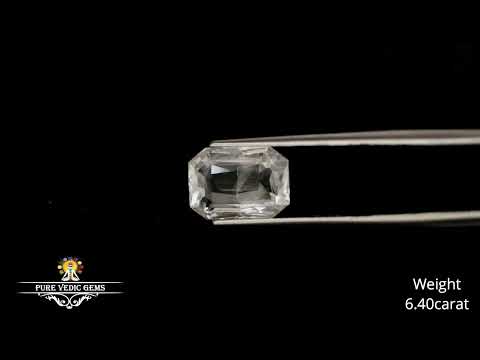 White Sapphire 6.40ct.On-Demand video