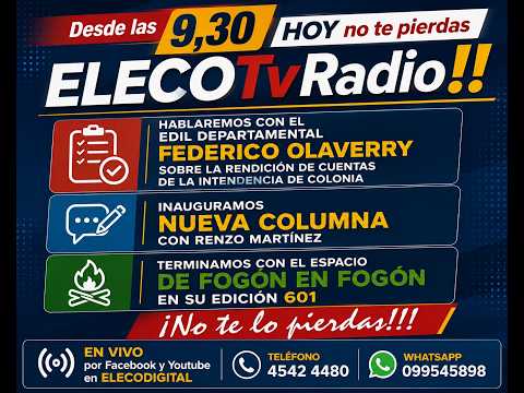 ELECODIGITAL EN VIVO. NOTICIAS DEL MIERCOLES 22 DE JULIO DE 2026. DESDE CARMELO PARA TODO EL MUNDO