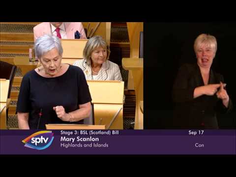 BSL (Scotland) Bill - Stage 3 Proceedings - Scottish Parliament: 17th September 2015