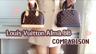 Louis Vuitton Alma BB Damier Ebene VS Monogram Comparison Review