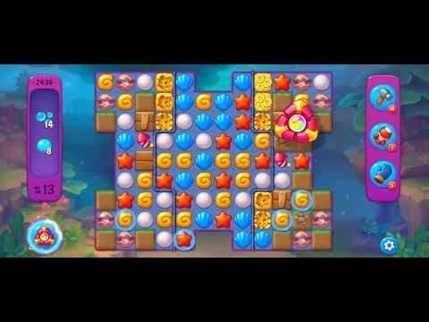 Fishdom Super Hard Level 2438 (with full seashell [Super Lightning] & double bomb) @choraelmin